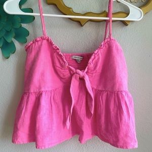American Eagle Outfitters pink tie top